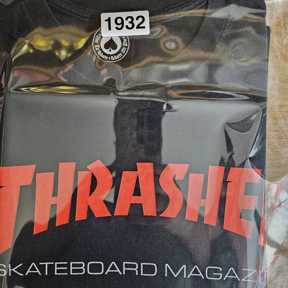 Thrasher Skateboard Magazine Graphic T-Shirt Y2K Mens Medium Black Red Logo - Picture 8 of 8
